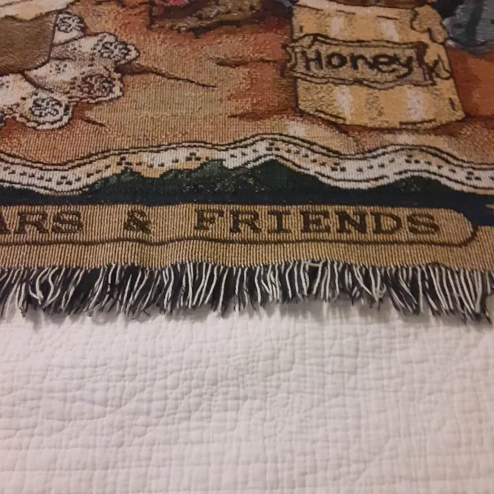 Boyd's Bears Fringed Throw Cuteness Life is a Picnic